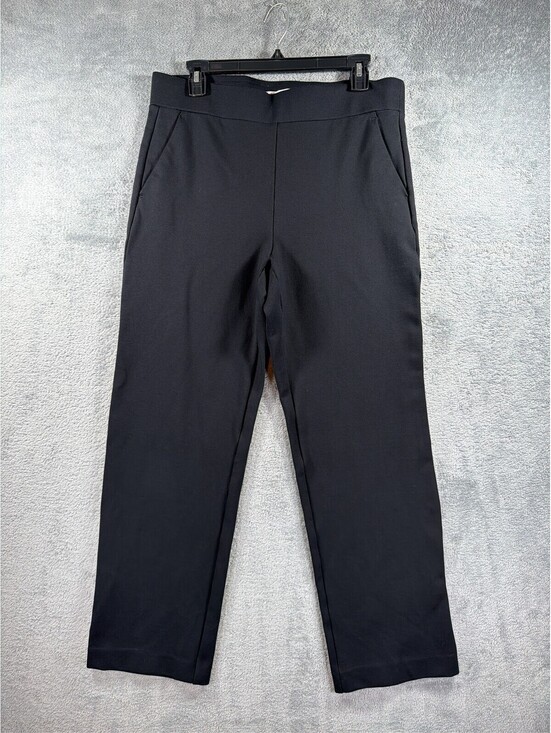 LOFT Pants - LOFT Women's Black Pull-On Pants Size Large Stretch Ponte Ankle Trousers